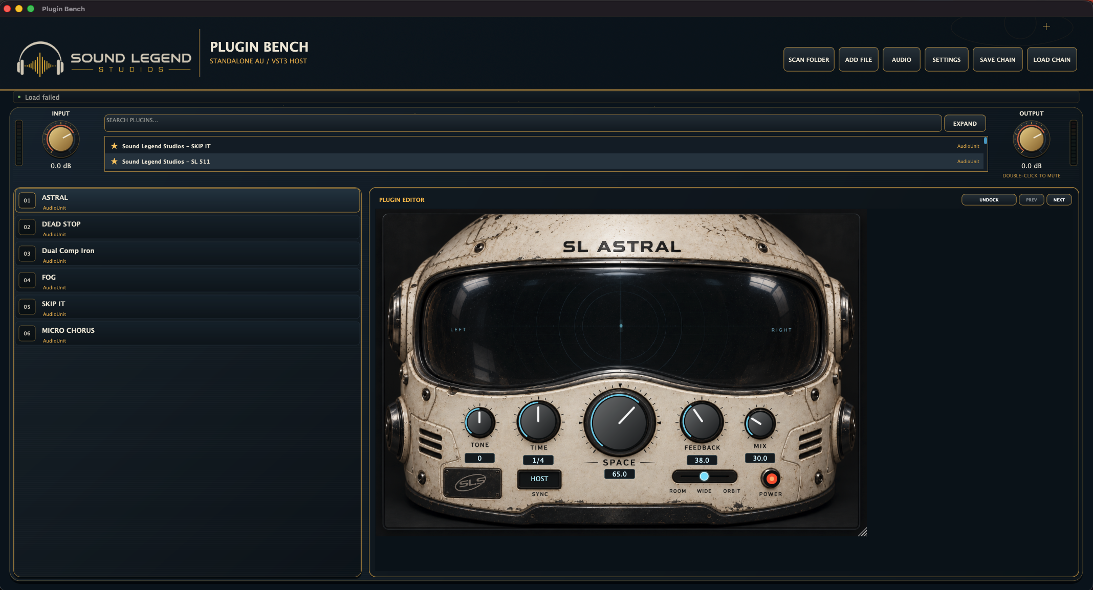 PLUGIN BENCH interface